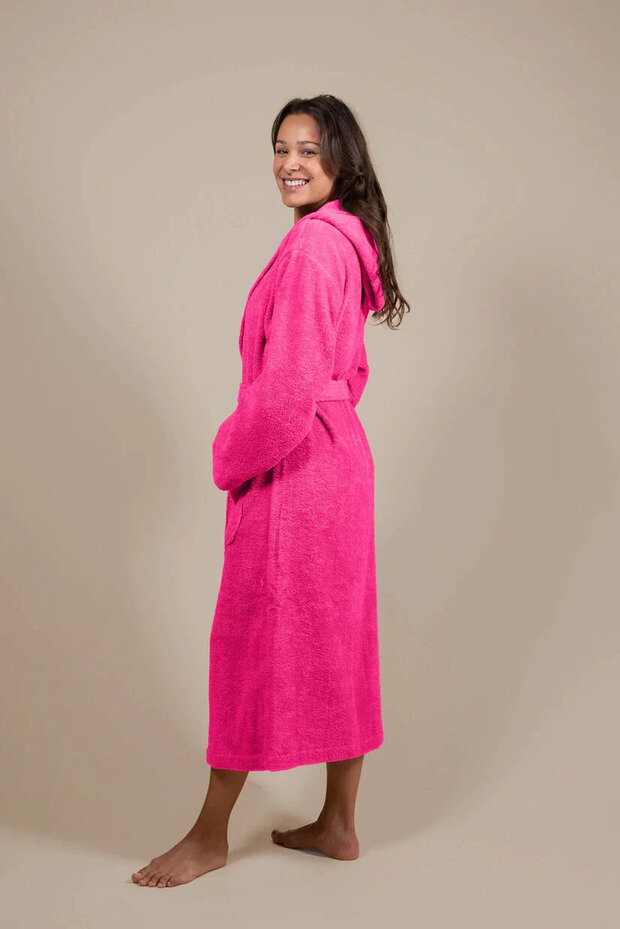 Women&#039;s Terry Cloth Bathrobe Fuchsia