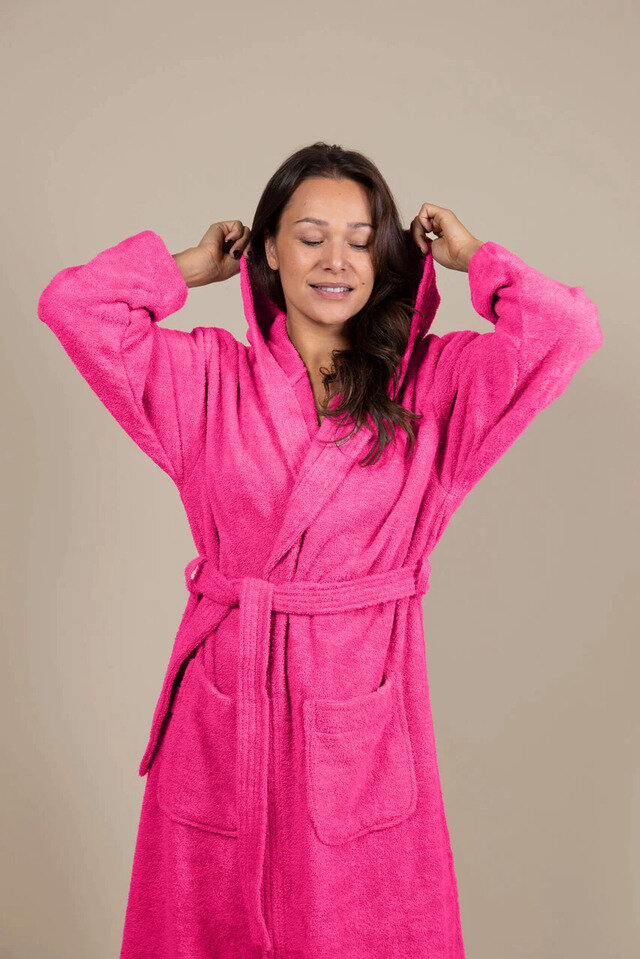 Women&#039;s Terry Cloth Bathrobe Fuchsia