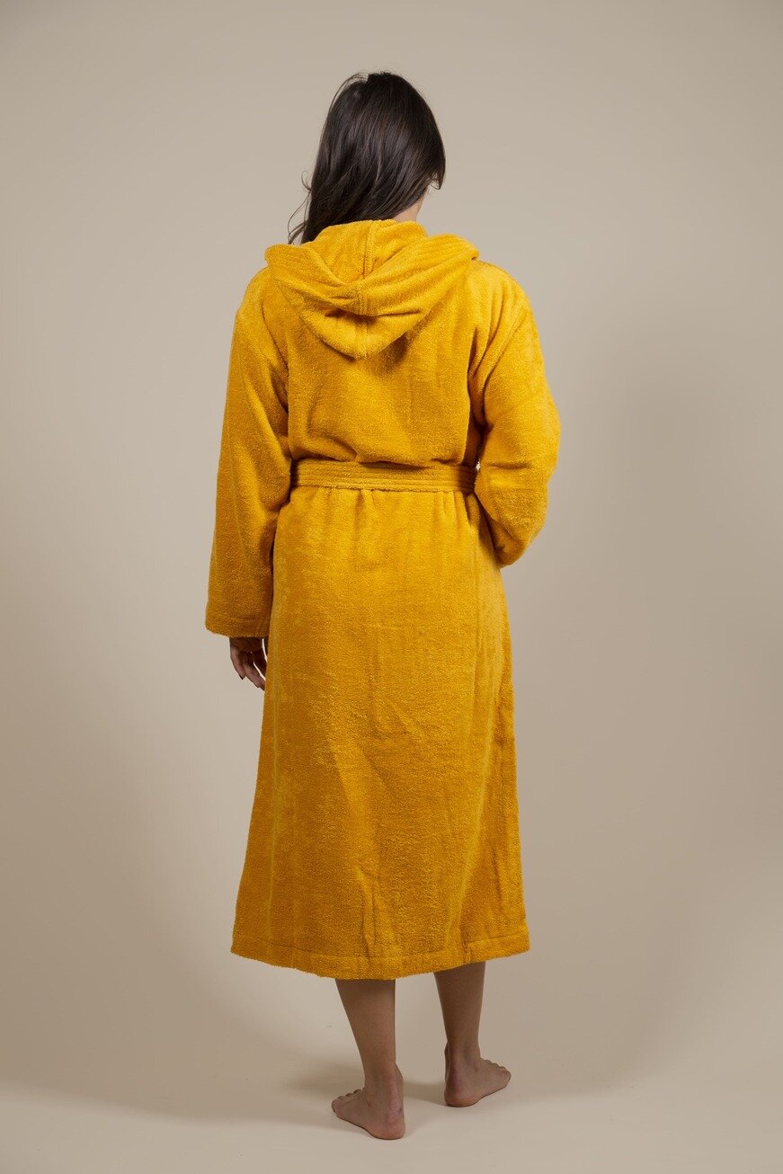 Women&#039;s Terry Cloth Bathrobe Yellow