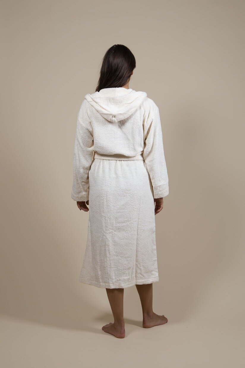 Women&#039;s Terry Cloth Bathrobe Offwhite