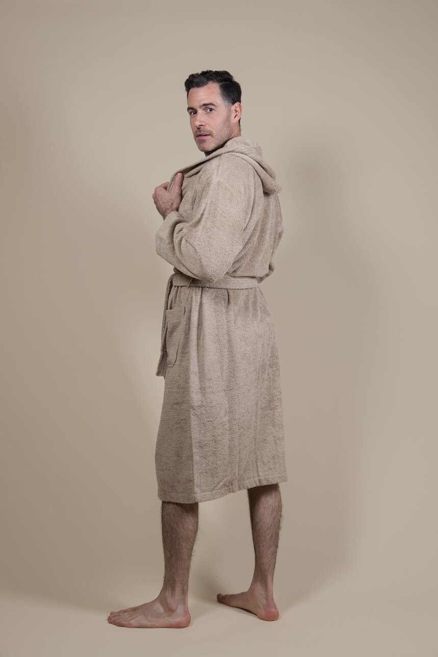 Men&#039;s Terry Cloth Bathrobe Beige