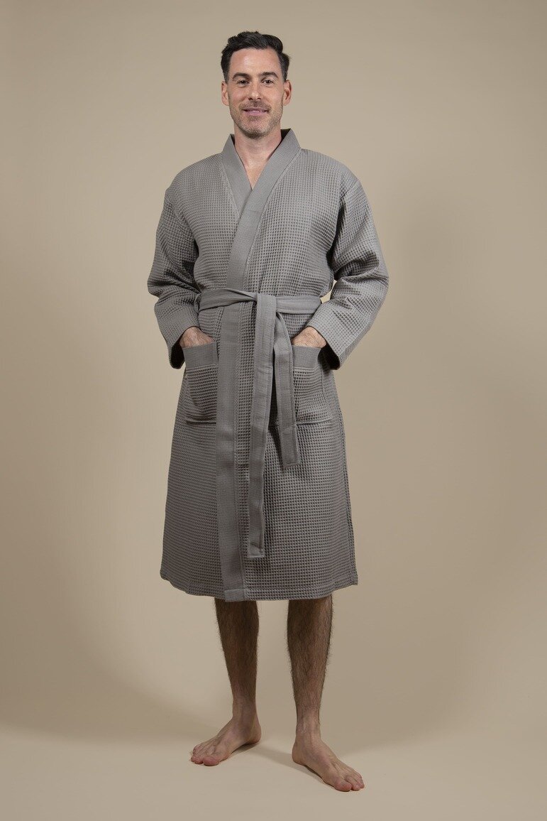 Men&#039;s Kimono Bathrobe Grey