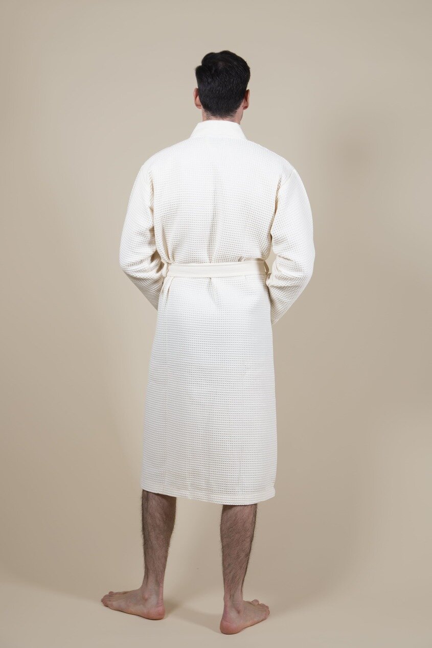 Men&#039;s Kimono Bathrobe Offwhite