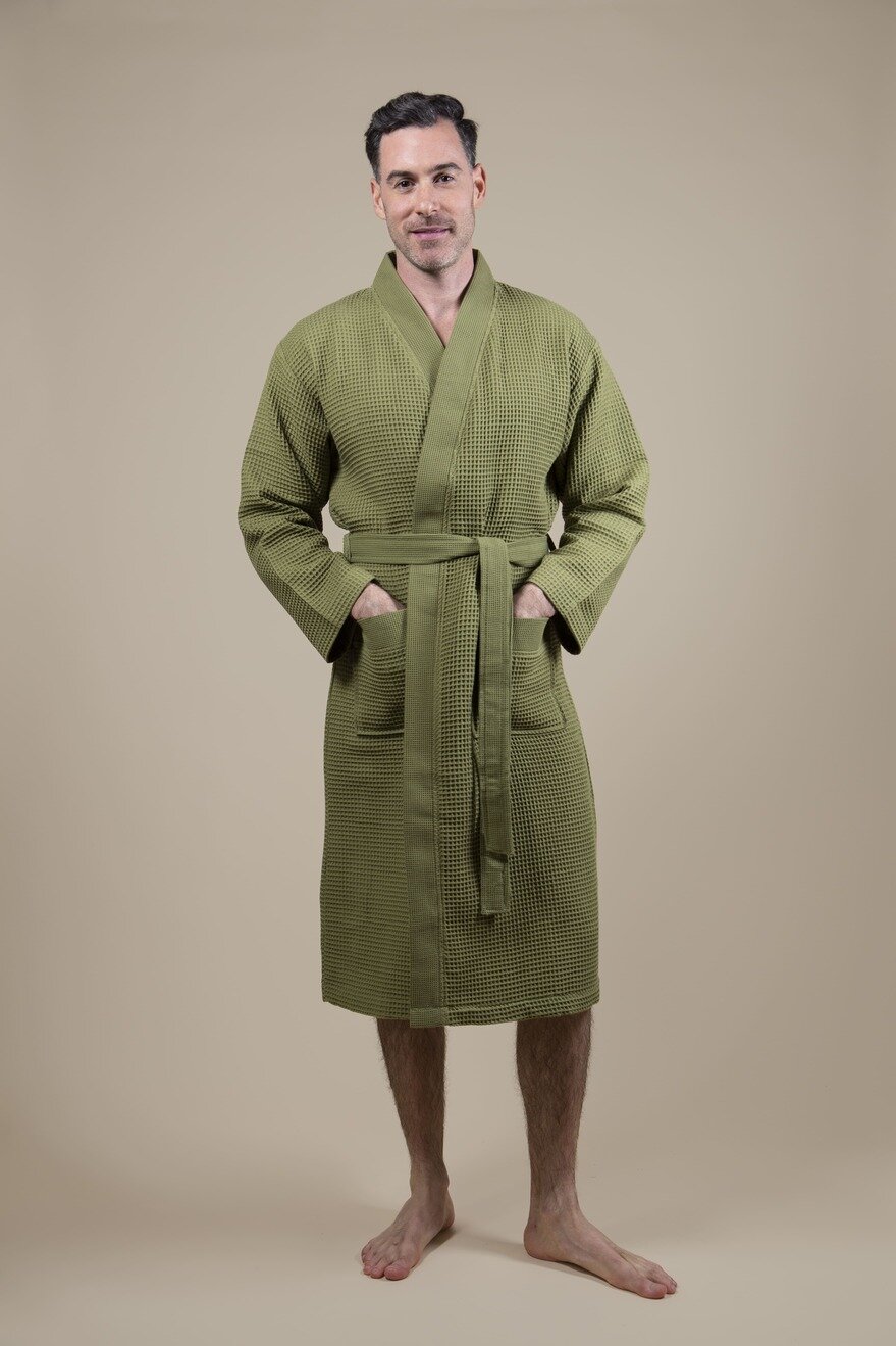 Men&#039;s Kimono Bathrobe Olive Green