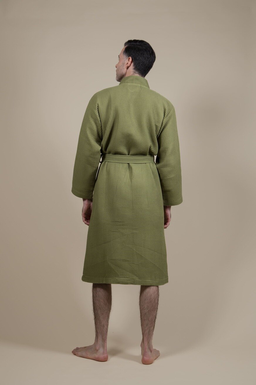 Men&#039;s Kimono Bathrobe Olive Green