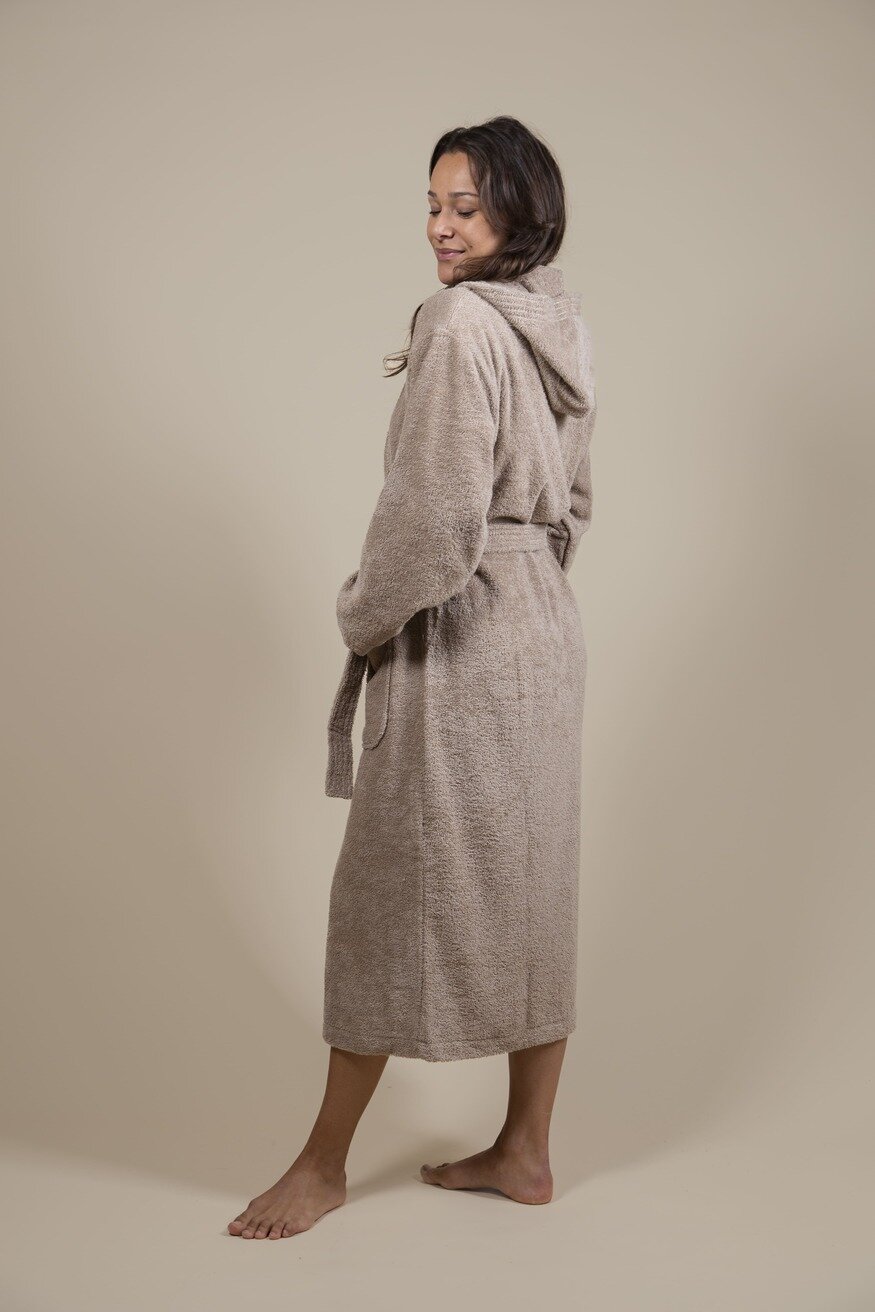 Cotton Terry Bathrobe Beige