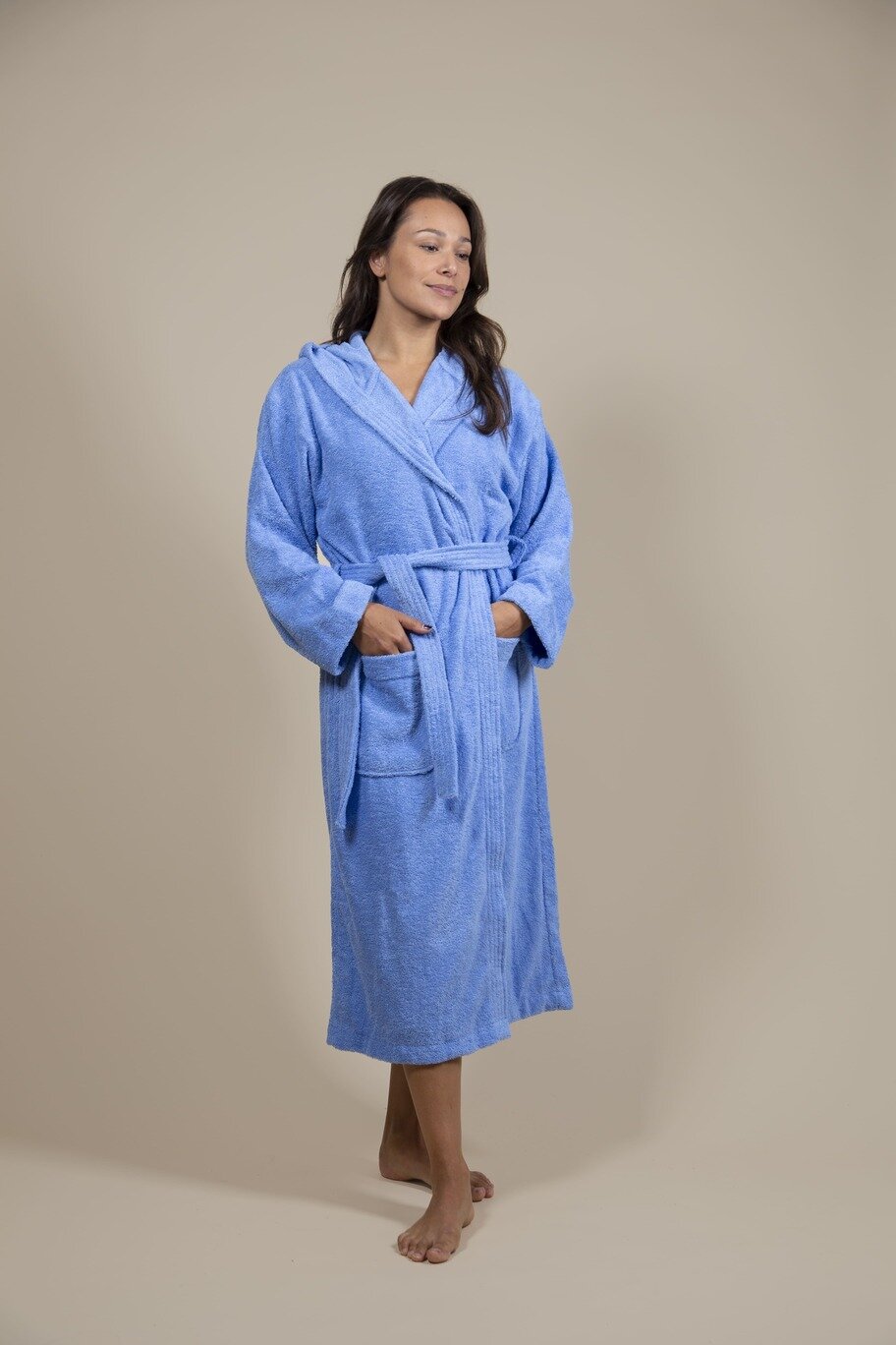 Cotton Terry Bathrobe Blue