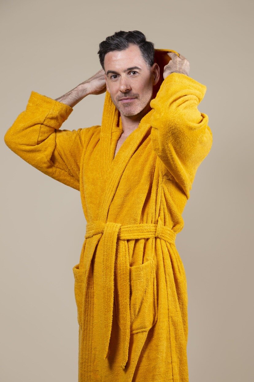 Cotton Terry Bathrobe Yellow