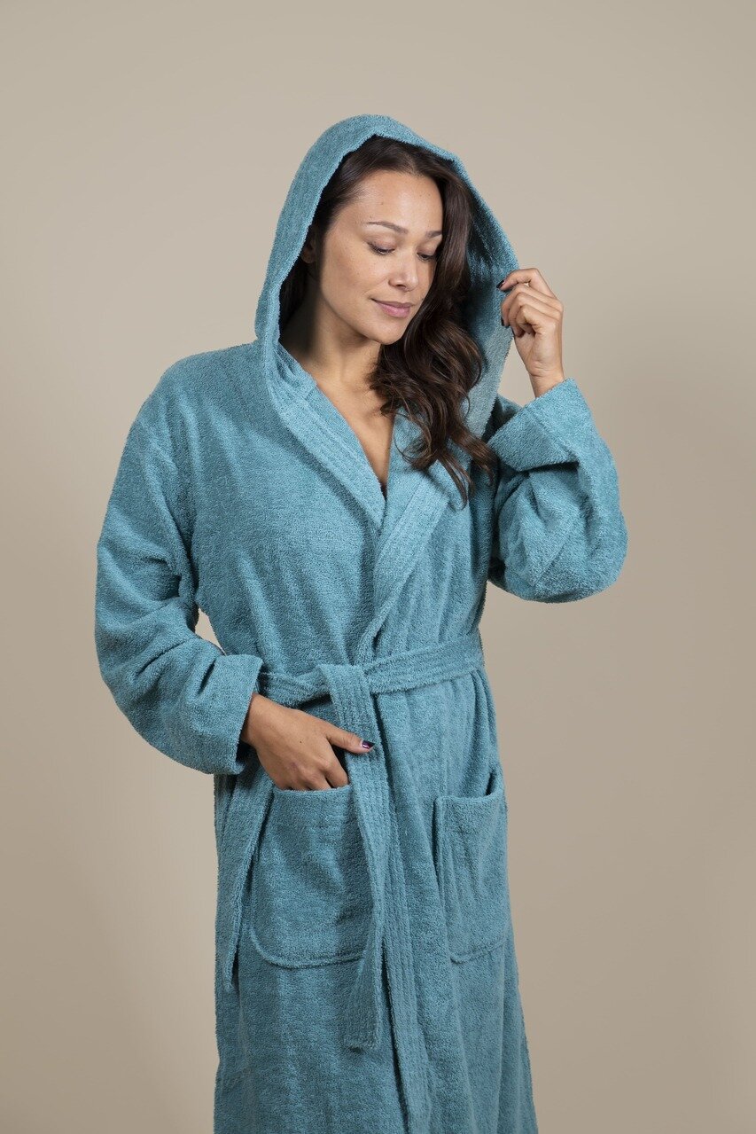 Cotton Terry Bathrobe Green