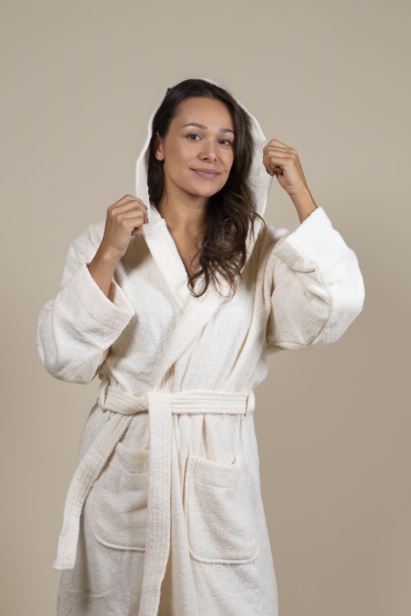 Cotton Terry Bathrobe Offwhite