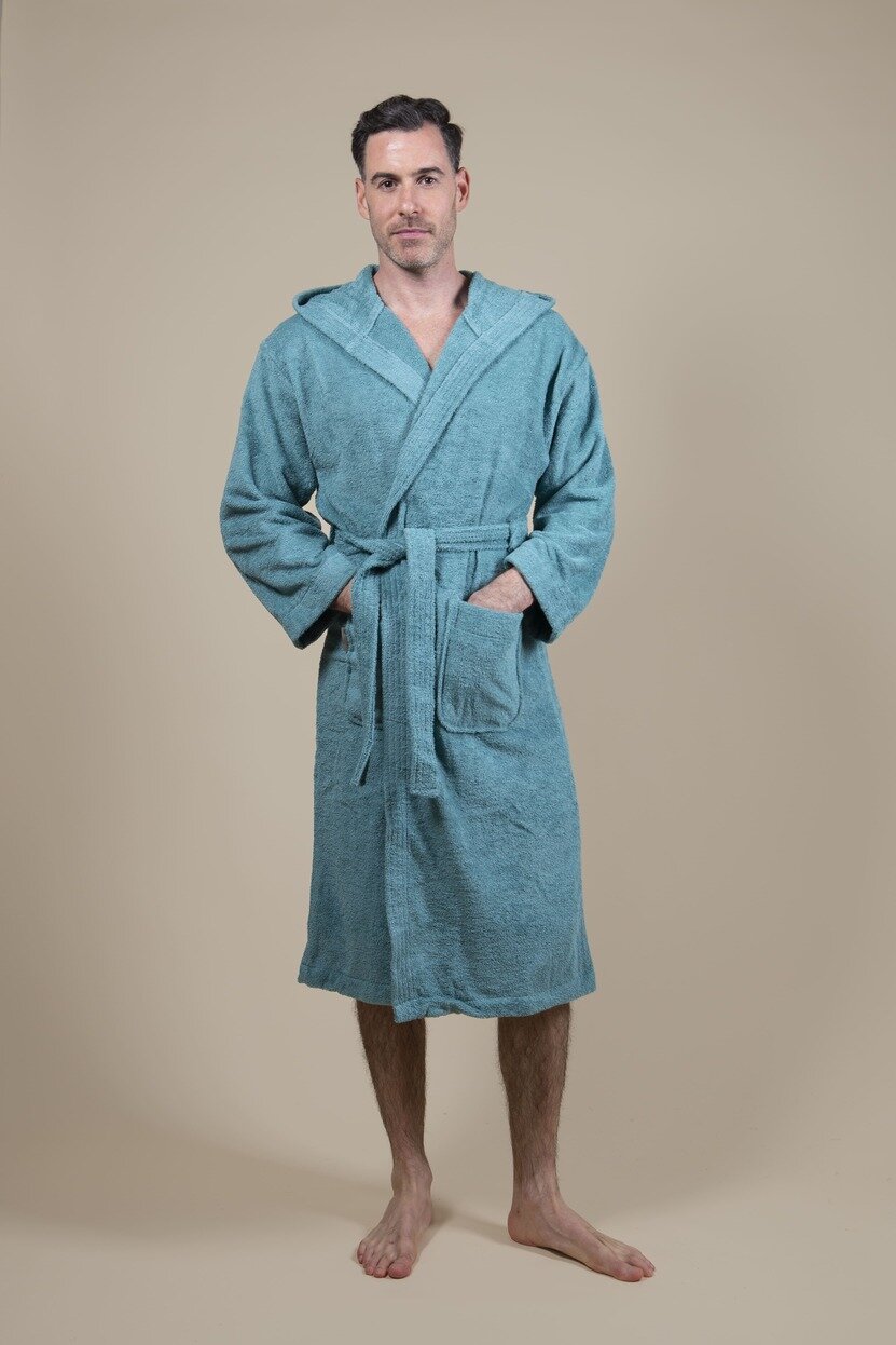 Terry Cloth Bathrobe Green