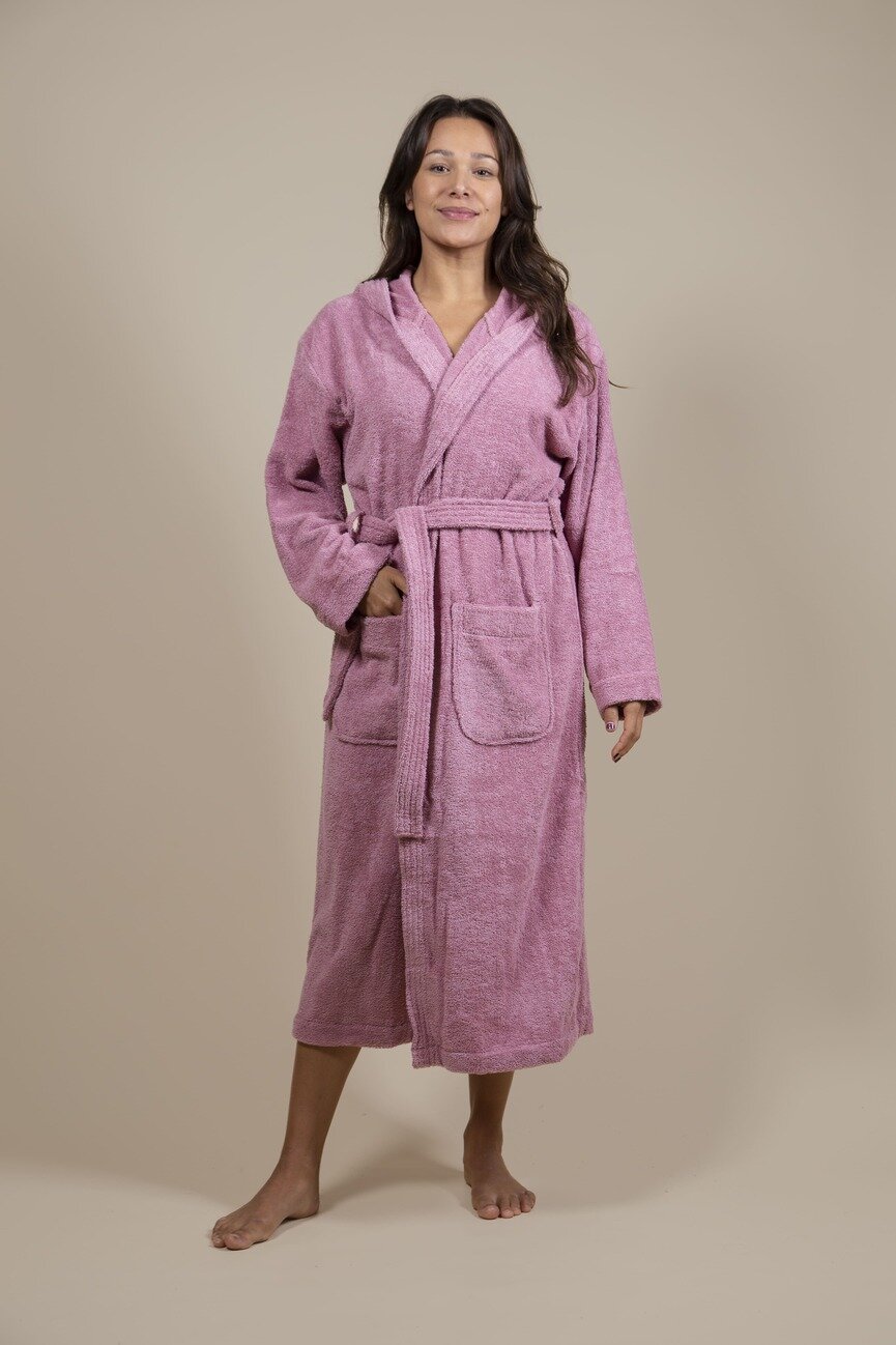 Women&#039;s Terry Cloth Bathrobe Pink