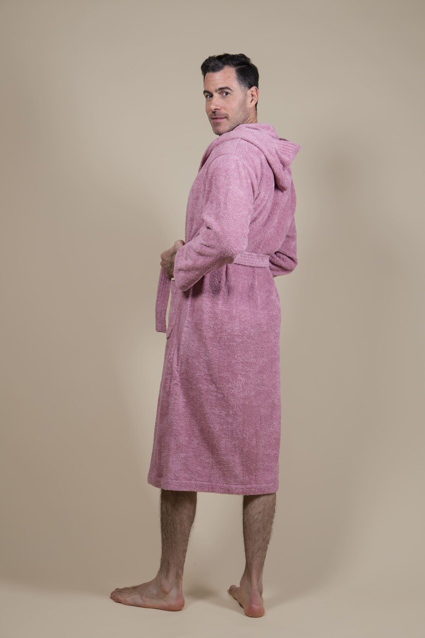 Terry Cloth Bathrobe Pink