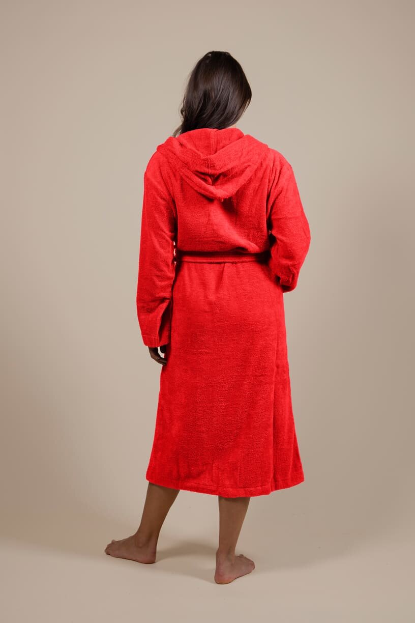 Women&#039;s Terry Cloth Bathrobe Red