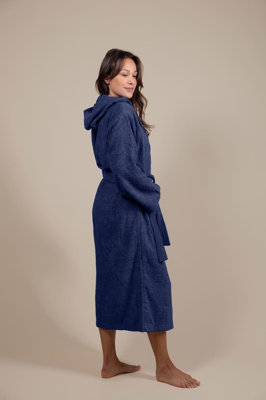 Terry Cloth Bathrobe Dark Blue