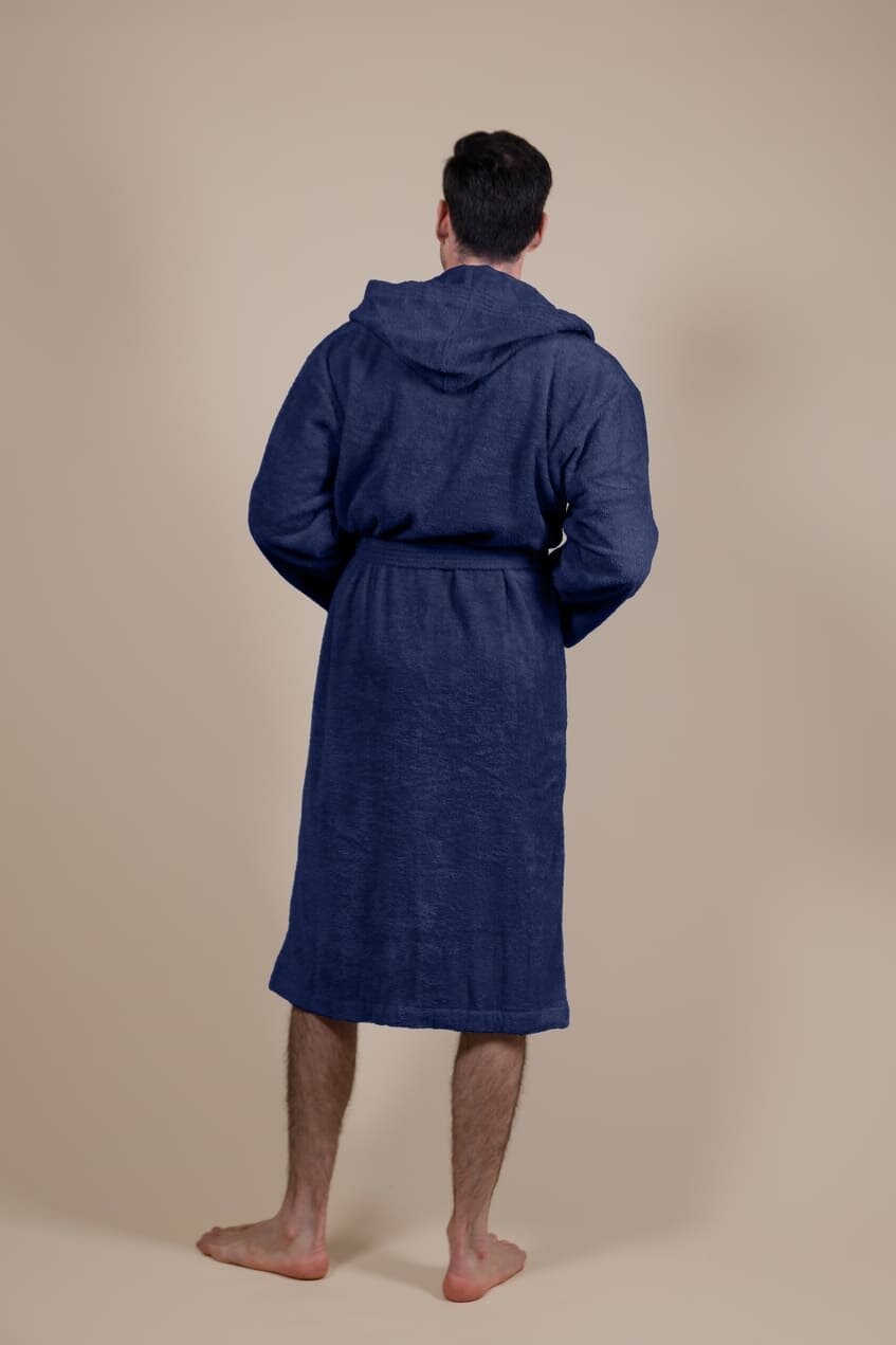 Terry Cloth Bathrobe Dark Blue