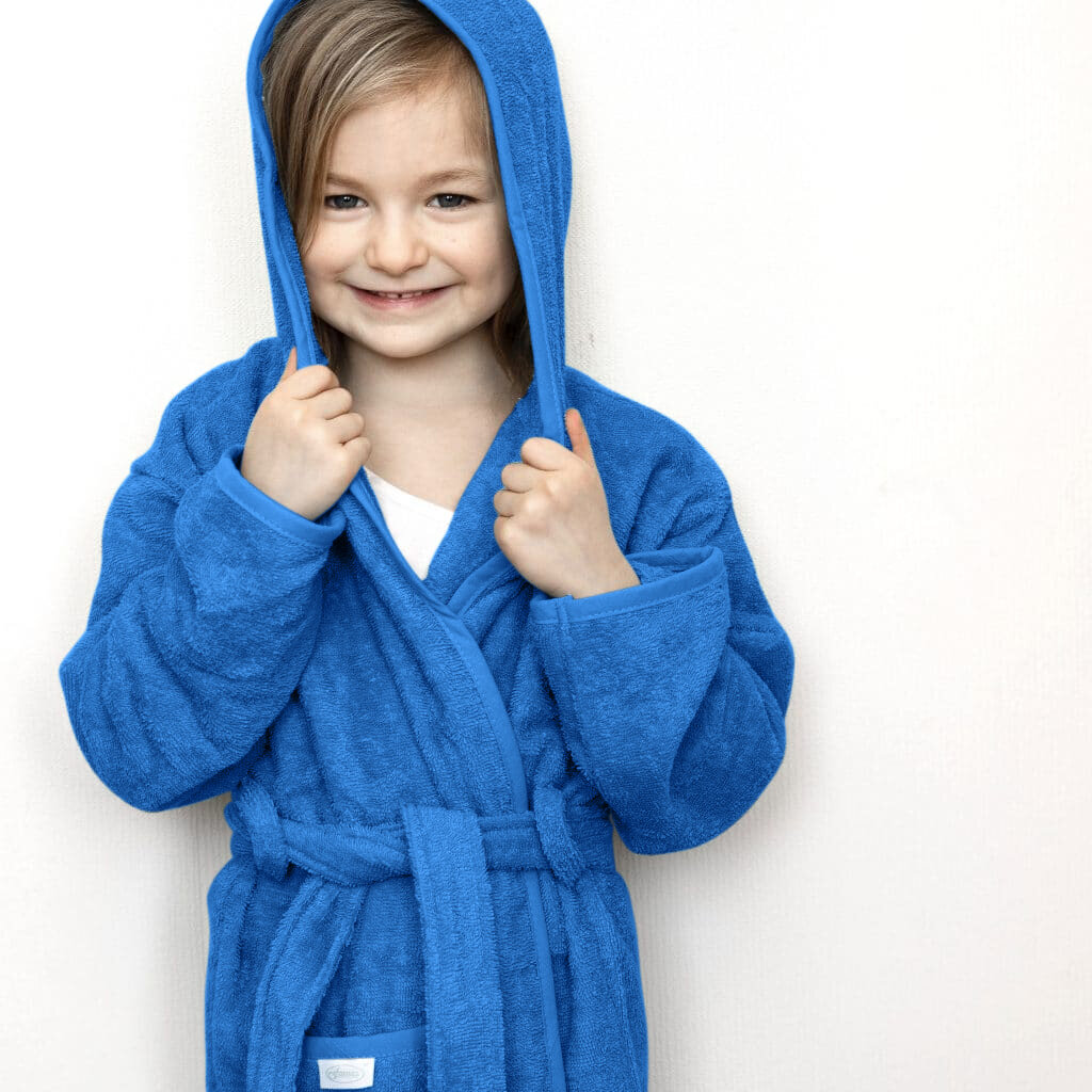 Children&#039;s Bathrobe Terrycloth Blue