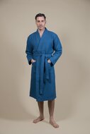 Men&#039;s Kimono Bathrobe Azure Blue