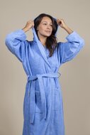 Cotton Terry Bathrobe Blue