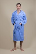 Cotton Terry Bathrobe Blue