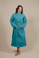 Cotton Waffle Bathrobe Green